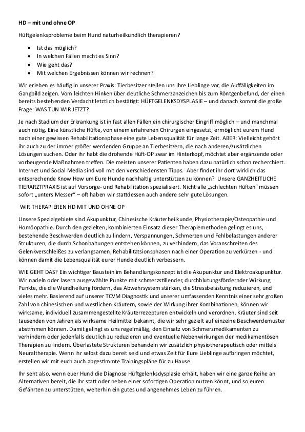 ZENTRUMTIER HD OHNE OP 1